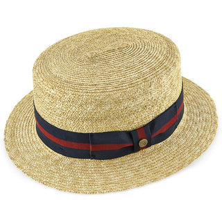 Walrus Hats Boater Classic - Walrus Hats Natural Straw Boater Hat - H7005