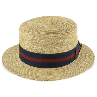 Walrus Hats Boater Classic - Walrus Hats Natural Straw Boater Hat - H7005