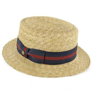 Walrus Hats Boater Classic - Walrus Hats Natural Straw Boater Hat - H7005