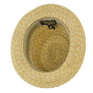 Walrus Hats Boater Classic - Walrus Hats Natural Straw Boater Hat - H7005