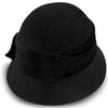 Walrus Hats Cloche Starling - Walrus Hats Black Wool Felt Cloche Hat - H7017