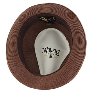 Walrus Hats Fedora Driftwood - Walrus Hats Brown Paper Braid Straw Fedora Hat