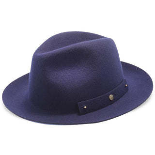 Walrus Hats Fedora Journey - Walrus Hats Navy Wool Felt Fedora Crushable Hat - H7009