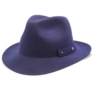Walrus Hats Fedora Journey - Walrus Hats Navy Wool Felt Fedora Crushable Hat - H7009