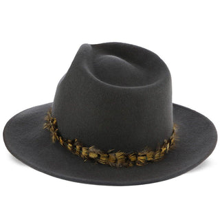 Walrus Hats Fedora Messenger - Walrus Hats Grey Center Dent Wool Felt Fedora Hat