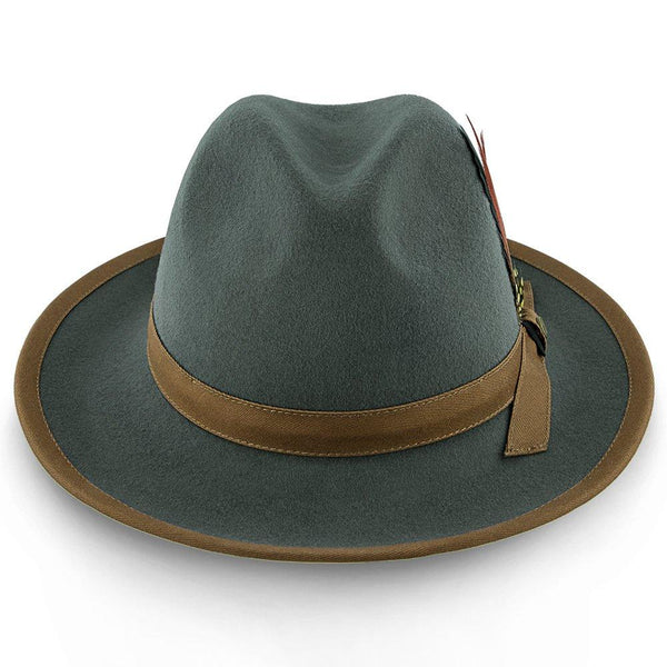 Walrus Hats Fedora Pinnacle - Walrus Hats Sage Wool Felt Fedora Hat - H7022