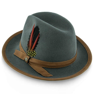 Walrus Hats Fedora Pinnacle - Walrus Hats Sage Wool Felt Fedora Hat - H7022
