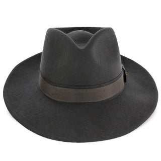 Walrus Hats Fedora Tampa - Walrus Hats Grey Center Dent Wool Felt Fedora Hat