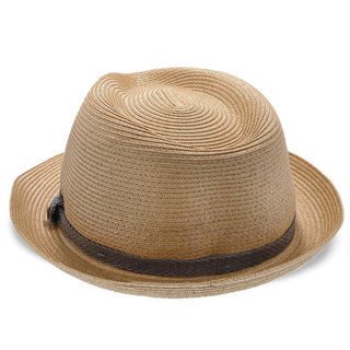 Walrus Hats Fedora Walrus Hats Paper Braid Straw Fedora Hat w/ Grey Band
