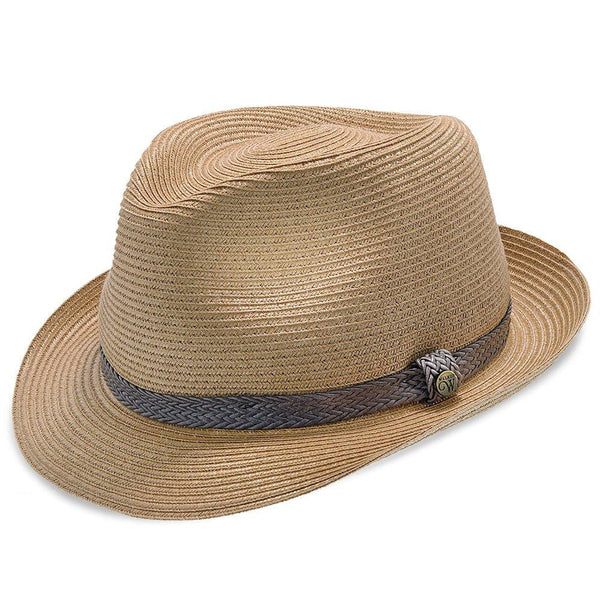 Walrus Hats Fedora Walrus Hats Paper Braid Straw Fedora Hat w/ Grey Band