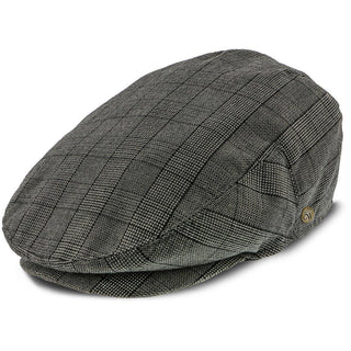 Walrus Hats Ivy Director - Walrus Hats Grey Plaid Polyester Ivy Cap