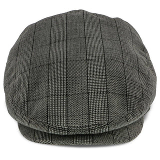 Walrus Hats Ivy Director - Walrus Hats Grey Plaid Polyester Ivy Cap