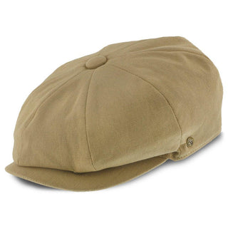 Walrus Hats Newsboy Beckham - Walrus Hats Tan Cotton 8 Panel Newsboy Cap