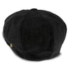 Walrus Hats Newsboy Boardwalk - Walrus Hats Black Linen/Cotton Blend 8 Panel Newsboy Cap