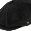 Walrus Hats Newsboy Boardwalk - Walrus Hats Black Linen/Cotton Blend 8 Panel Newsboy Cap