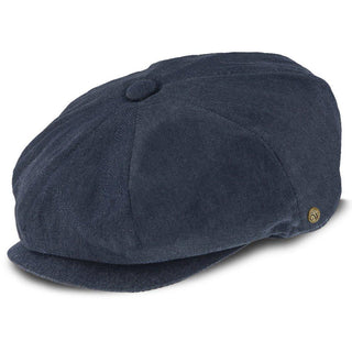 Walrus Hats Newsboy Denim Eight - Walrus Hats Navy Cotton 8 Panel Newsboy Cap