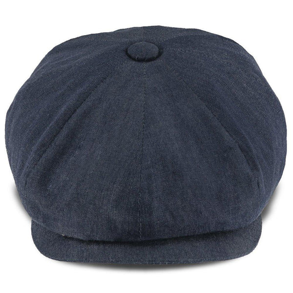 Denim Eight Walrus Hats Navy Cotton 8 Panel Newsboy Cap