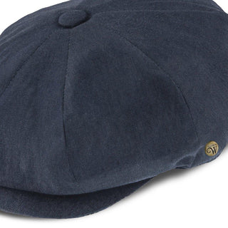 Walrus Hats Newsboy Denim Eight - Walrus Hats Navy Cotton 8 Panel Newsboy Cap
