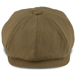 Walrus Hats Newsboy Hampton - Walrus Hats Sand Linen 8 Panel Newsboy Cap