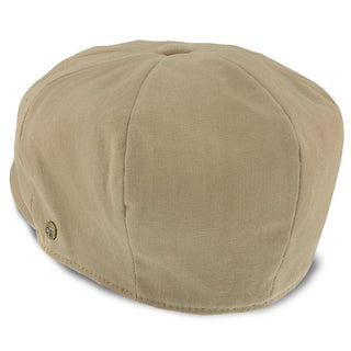 Walrus Hats Newsboy Hampton - Walrus Hats Sand Linen 8 Panel Newsboy Cap