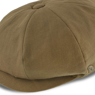 Walrus Hats Newsboy Hampton - Walrus Hats Sand Linen 8 Panel Newsboy Cap