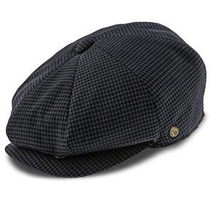 Walrus Hats Newsboy Oxford - Walrus Hats Navy/Green Houndstooth Polyester 8 Panel Newsboy Cap
