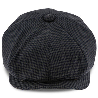 Walrus Hats Newsboy Oxford - Walrus Hats Navy/Green Houndstooth Polyester 8 Panel Newsboy Cap