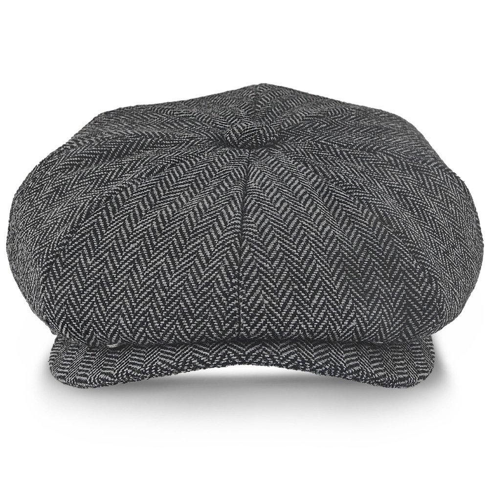 Mens Walrus Shelby Wool 8 Panel Snap Brim Newsboy Cap