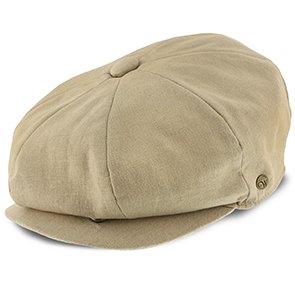 Walrus Hats Newsboy Hampton - Walrus Hats Sand Linen 8 Panel Newsboy Cap