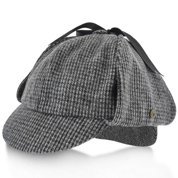Walrus Hats Sherlock Fox & Hound - Walrus Hats Multi-colored Wool Blend Checkered Sherlock Holmes Deerstalker Hat