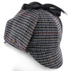 Walrus Hats Sherlock Fox & Hound - Walrus Hats Multi-colored Wool Blend Checkered Sherlock Holmes Deerstalker Hat
