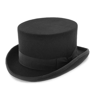 Walrus Hats Top Deadman - Walrus Hats Wool Felt 4.5 in. Height Low Crown Top Hat - H7019