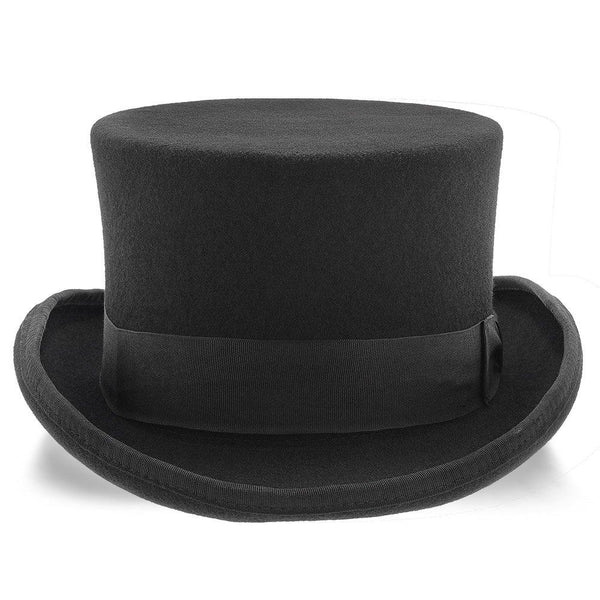 Deadman Walrus Hats Wool Felt 4.5 in. Height Low Crown Top Hat