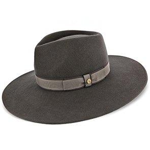 Walrus Hats Wide Brim Stingray - Walrus Hats Grey Wide Brim Wool Felt Fedora Hat