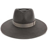 Walrus Hats Wide Brim Stingray - Walrus Hats Grey Wide Brim Wool Felt Fedora Hat
